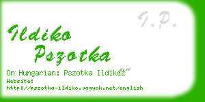 ildiko pszotka business card